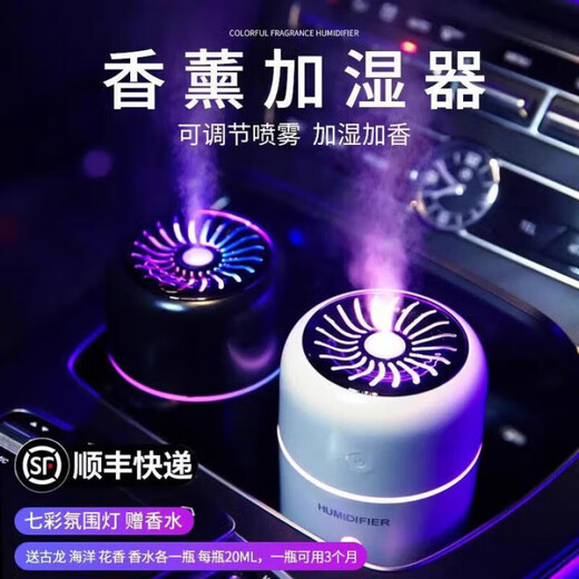 Yeager French Car Humidifier Air Purifier Aromatherapy Essential Oil Car Sprayer Car Deodorizing Car Perfume Classic Black - USB Plug Type Nano Fine Mist - Safe and Waterproof