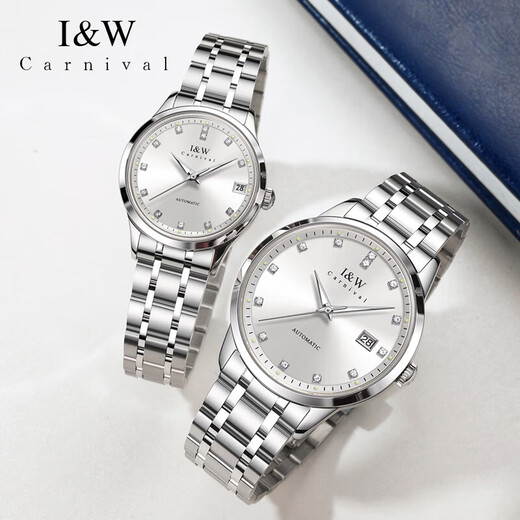 Швейцарский бренд Aiwochi IW Watch Мужчины и женские механические часы Полностью автоматическое импортное движение Водонепроницаемое светящаяся пара наблюдает за парой [импортированное движение] 683 пары белая - бесплатная гравировка