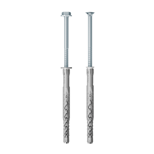 Fischer expansion bolt screw extended nylon anchor SXRL10mm hexagonal head lightweight wall hollow brick concrete solid brick imported from Germany 10x100FUS with hexagonal head nail 1 piece 522720