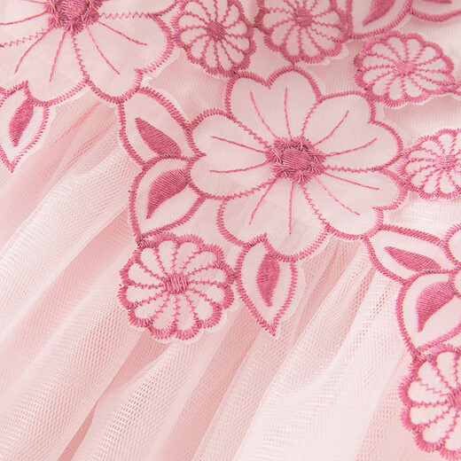 DAVE&BELLA Girls' Dresses, Medium and Large Children's Mesh Skirts, Summer Thin Children's Princess Dresses, Baby Skirts, Children's Skirts, Smoke Purple, Ready Stock 100 cm (recommended height 90-100cm)