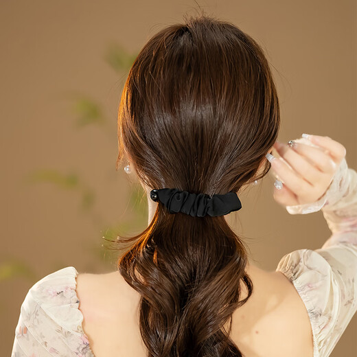 Chimera (CHIMERA) 2 pieces of fabric non-slip vertical clip medium hairpin hairpin fully tied hairpin high ponytail banana clip girl birthday gift