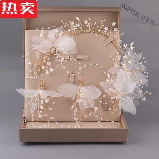 Robe de mariée de coiffure de mariée Super fée beauté costume trois pièces de style coréen de style coréen paire de cheveux Clip de cheveux accessoires papillons