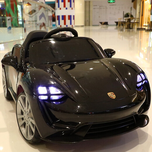 Aitong children's electric car four-wheel dual drive remote control car male and female baby charging stroller children's toy car can sit on top with big red + dual drive + Bluetooth + pull rod + hard seat