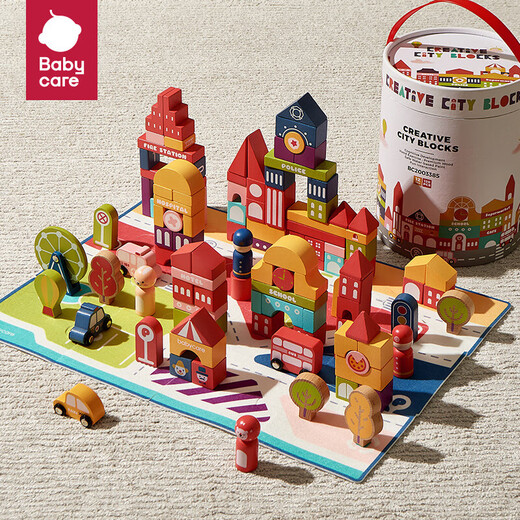 Babycare City Market Building Building Building Blocs Dades d'anniversaire pour garçons et filles 3 à 6 ans