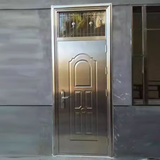 勤凯304单门不锈钢带亮窗气窗通风门带摇头门防盗门厨房门阳台门单门 500*700请联系客服看款 外包外左