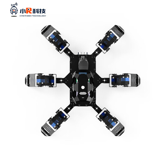 
Little R Six-legged Bionic Robot Spider Raspberry Pi 5 Deep Learning Programming Competition WiFi Video AI Intelligent Vision OpenCV Voice Control 4B Black (Finished Product Shipping) Raspberry Pi 4B8G Development Board