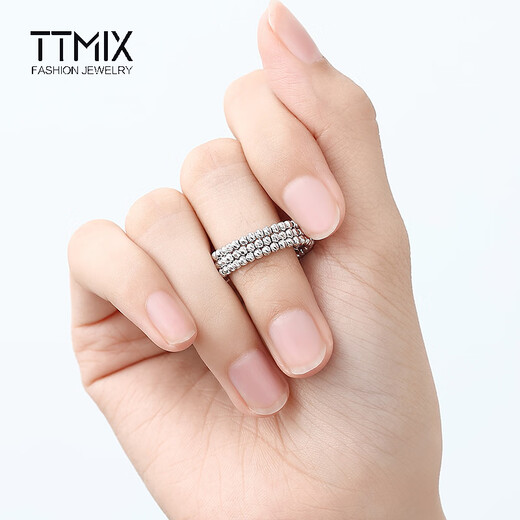 TTMIX sparkling pt950 platinum ring platinum ring women's birthday gift for girlfriend 11# gold weight 2.5-2.7g