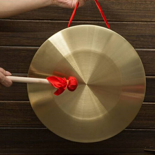 Lnga Landgre Gong Pure Bronze Three-Sentence Later Performance Propp, большие и маленькие тарелки из барабана гонга, полный набор музыкальных инструментов, Gong Beat Drum Gong Hammer Set 32 см Гонг (утолщенный) + Гонг молоток