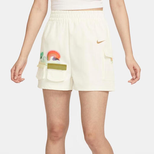 Nike (NIKE) shorts women's pants 2025 summer new fashion work pants breathable casual pants fitness pants sports pants HF6175-133 XL