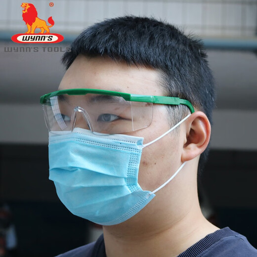 Power Lion transparent motorcycle riding goggles, dust-proof, wind-proof, sand-proof, splash-proof, spit-proof and impact-proof eye mask, retractable protective glasses WS2715