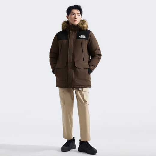 
The North Face down jacket for men's mid-length waterproof, air-permeable and warm outdoor 24 autumn and winter new 5B19 5EX/brown L/175