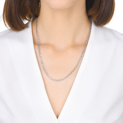 Chow Sang Sang Pt950 platinum necklace for men and women, platinum chain 35548N, priced at 50cm - 12.84g (including labor cost 740 yuan)