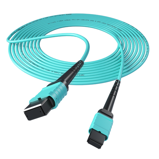 Nokoxin MPO-MPO Fiber Jumper Multimode 8 Core 12 Core OM3/OM4 Polaridad Compatible MTP 40G/100G JUMPER MPO-MPO Multimode 8 Core OM3 35 metros