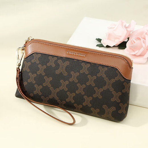 Crocodile shirt fashionable women's clutch bag simple long coin purse women's bag birthday gift for girls 2221