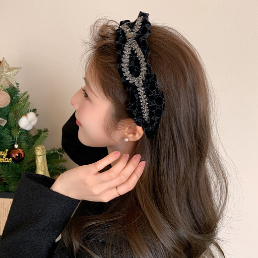 Chimera (CHIMERA) French light luxury bow headband wide-brimmed high skull headband hair bundle hair accessories headband girl birthday gift