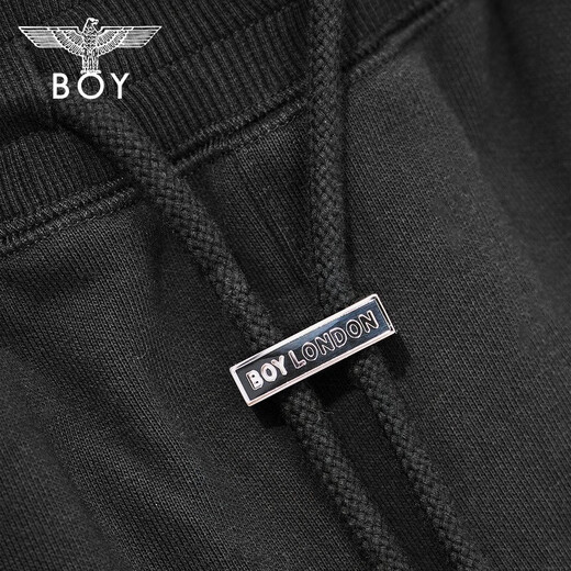 Boy London Autumn and Winter Men and Women Sigos Pantalones Láser Impreso Black Fashion Brand Simple Versátil Harem Pants N15027 Black XS