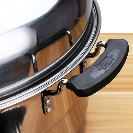 Lian Yichen 32 to 52cm stainless steel super large capacity steamed cage steamed pot antimony pot stuffy pot multi-layer large steamer extra large two or three layers commercial extra thick three layer 42cm large steamer default