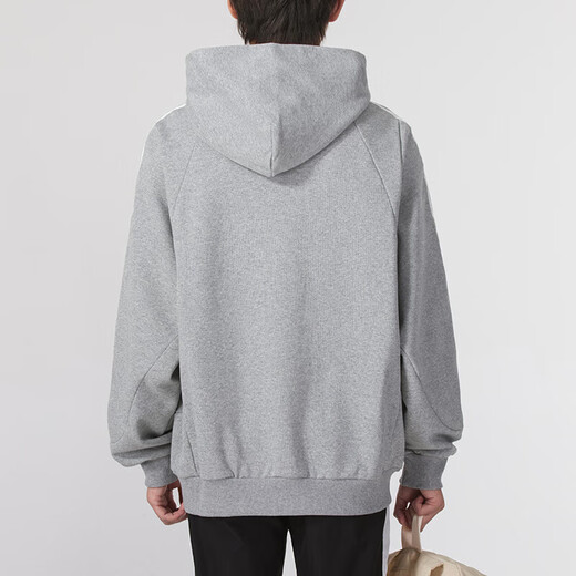 Adidas Siscutirshirt para hombres y mujeres 2024 otoño e invierno Nuevo terciopelo tibio calentado chaqueta con capucha a prueba de viento ji6636 cáñamo mediano gris xl