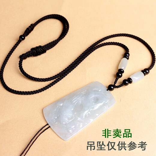 Zhenxi jade pendant lanyard men's pendant rope lanyard safety buckle jade pendant hand-woven rope necklace rope women's pendant rope black Hetian jade lanyard adjustable