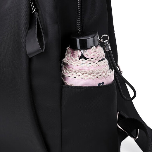 Double Star Rucksack Damen-Wear-Resistant Rucksack Freizeit-Reisetasche Mama-Tasche große Kapazität Wasserresistente Schulbeutel Schwarz (Standardmodell)