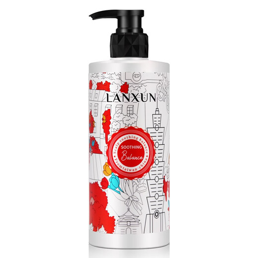 Lanxun Taiwan shampoo for women and men, mild anti-dandruff, anti-itch, oil control, refreshing, long-lasting fragrance, moisturizing and silky shampoo, hydrating and soft shampoo 710ml
