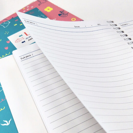 season four season paper 25K double coil notes KTF2501 notepad A5 coil book spiral exercise book KTF2501-02 25K ​​double coil notes-Bear