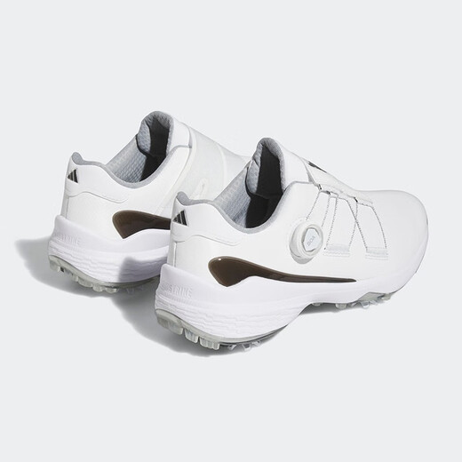 阿迪达斯（adidas）高尔夫球鞋男士ZG23系列新款球鞋 轻量防滑防水有钉鞋 BOA运动鞋  GY9713 白/黑/银 44 （UK9.5）