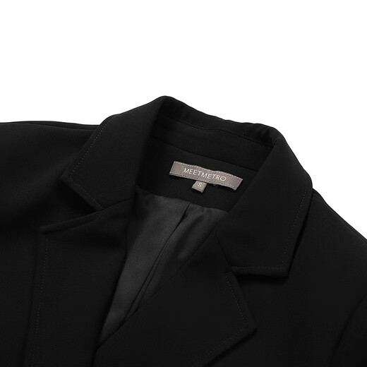 MeetMetro Mayer 2026 Spring New Black Suit Jacket Women's Fashion Casual Professional Temperament Suit Black XL