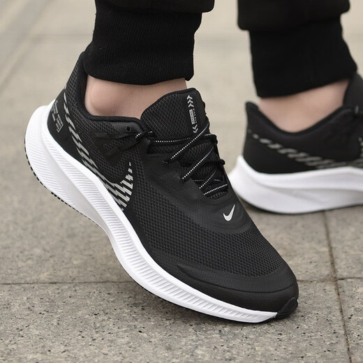 耐克（NIKE）男鞋秋季新款运动鞋QUEST低帮轻便网面透气休闲鞋缓震耐磨跑步鞋 DA1105-006/QUEST 4/黑色 44