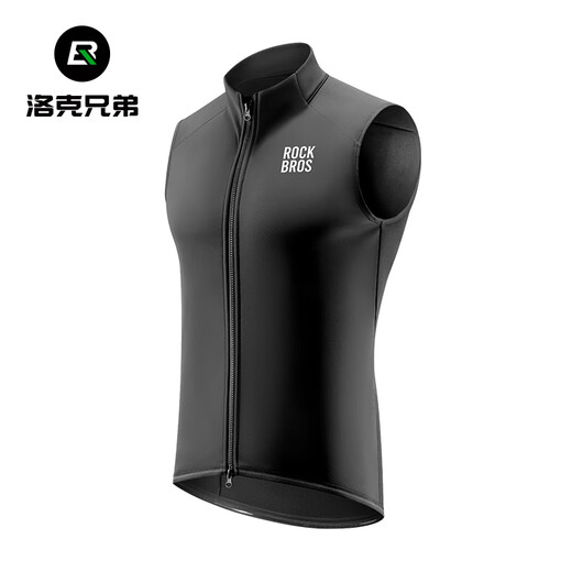 Rock Brothers Windproof Cycling Vest Road Bike Fleece Warm Vest Jacket Top Men and Women Autumn and Winter M