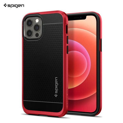 Spigen is suitable for Apple iPhone12Pro mobile phone case silicone Apple 12mini all-inclusive anti-fall frame protective cover red Apple 12/12Pro6.1 [red] mobile phone case