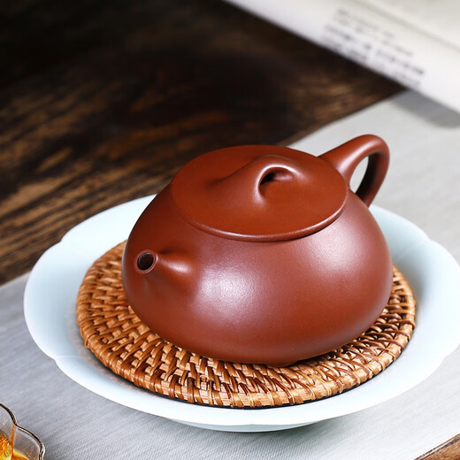 Hidden Pot World Government Subsidy Yixing Famous Purple Clay Teapot Purely Handmade Teapot Purple Clay Tea Set Bottom Slot Clear Stone Ladle Teapot