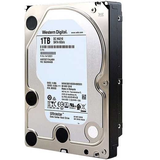 西部数据（WD） 企业级硬盘 Ultrastar 3.5英寸 7200转 SATA3接口 NAS服务器企业硬盘 CMR视频监控硬盘机械硬盘 1TB /HUS722T1TALA604