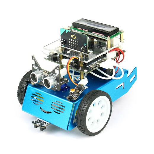 CreateBlock microbit V2编程遥控机器人图形化智能小车Python教育 A套餐：标准套餐紫色 不含microbit主板