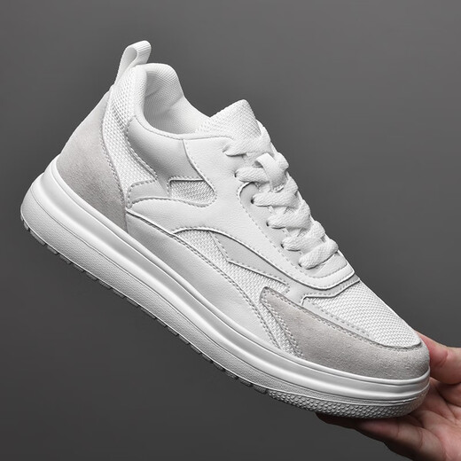 Liangxu summer height increasing men's shoes 10cm Korean style trendy sports invisible men's height increasing shoes 8cm white men's height increasing sneakers white 10cm 38