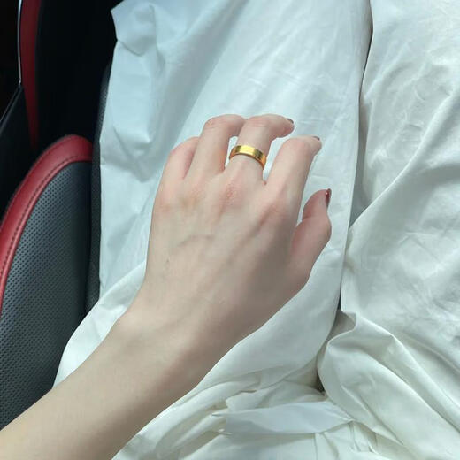 Fat Donglai's same style 18K gold heritage ring discount store ancient method gold-filled non-fading aperture ring classic index finger 210 ancient method ring US size 11