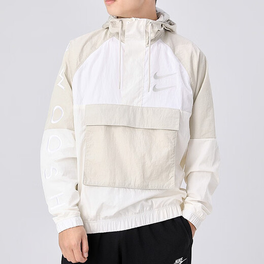 Nike (Nike) Nuevo deportes con capucha con capucha con capucha tejida de viento entrenamiento de entrenamiento transpirable Semi-Zipper CU3886-072 m