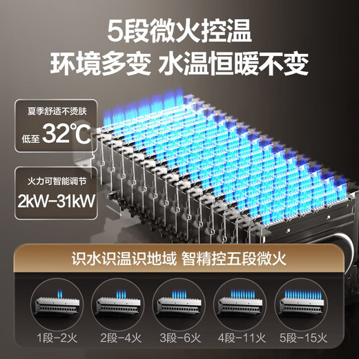 Haier (Haier) Consult customer service to receive subsidies KL7/KL7PRO gas water heater natural gas household 16 liters TSI supercharged low pressure start level 1 silent bath constant temperature 16L KL7, the most popular model on the entire network, ranks first in the industry