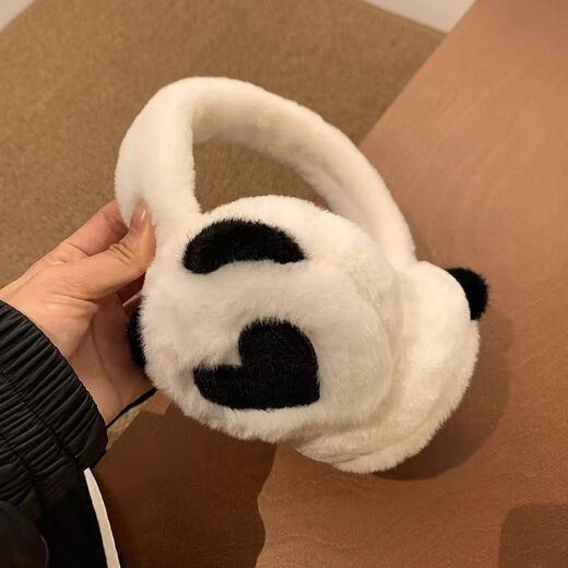 Yixin earmuffs women's ear warm winter earmuffs earbags warm ear ear protection ear protection cold, frost and windproof new style folding cute black and white care bear claw earmuffs
