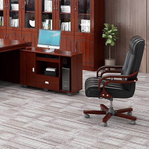 Miafei Office Furniture Boss Desk and Chair Combination Executive Desk New Chinese Modern Simple Desk President Desk Office Desk 2-meter Desk + Double Cabinet + Chair + Five-Door Bookcase