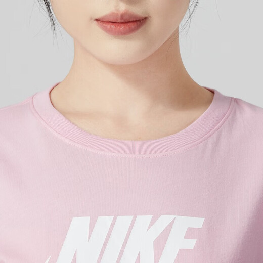 耐克（NIKE）短袖女T恤2025年夏季透气健身训练圆领休闲宽松运动服DX7907-536 DX7907-691/粉色 S 155/80