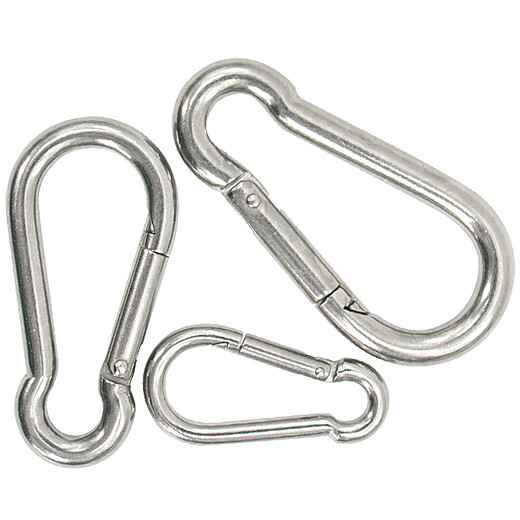 Hesdig JG-54 304 stainless steel spring hook, hoist quick release buckle, spring buckle, chain buckle, safety buckle, spring buckle M4 (5 pieces) Beijing warehouse flash delivery