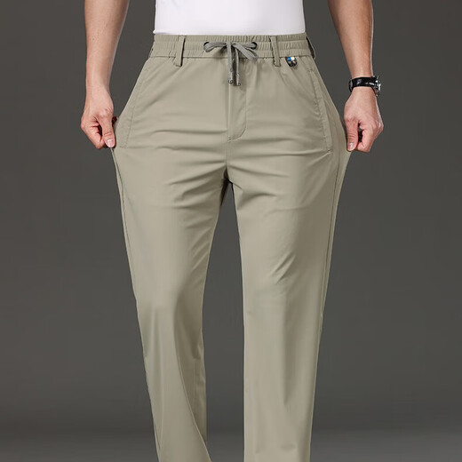 
BIAOKINGPAUL/BIAOKINGPAUL/BIAOKINGPAUL woven summer men's versatile high elastic breathable versatile casual men's pants [Wander MK-9926-Khaki] M [waist circumference 2.2-2.3 feet 105-120Jin [Jin equals 0.5 kg]]