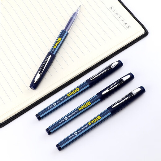 Baoke PC1048 Neutral Wasser Stift extra dicke 1,0 mm Signaturstift große Kapazität Signaturstift angepasst, um PS1920 schwarzes Büro dicker Kopfwasser Stift glatt schwarz neutral Stift 6 zu füllen