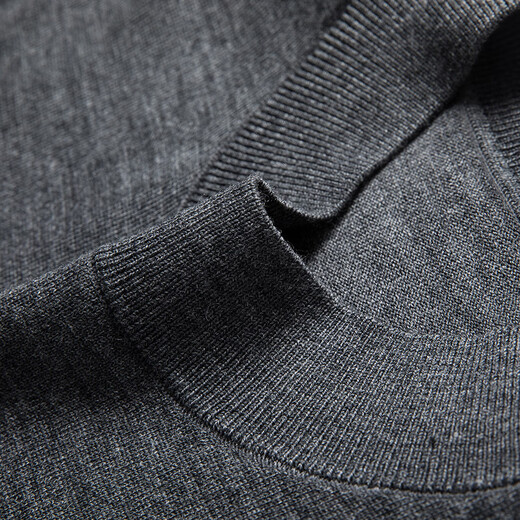 Hengyuanxiang 100% Cardigan Men de cardigan, pivot, lavage à la machine Half Coundleneck Tricoted Base Shirt Black XL (180)