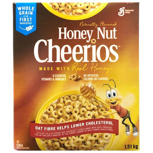 通用磨坊通用磨坊cheerios即食麦圈冲饮谷物麦片原味蜂蜜五谷麦圈早餐零食 蜂蜜-单盒755g-25年12月