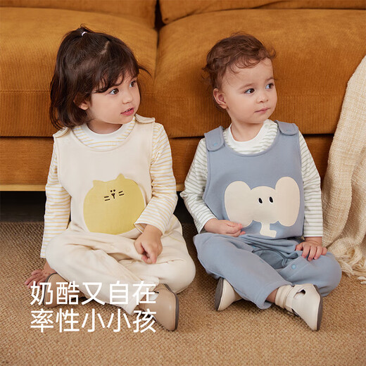 babylove宝宝背带裤春秋外穿连体裤超萌可爱休闲长裤洋气婴儿裤子