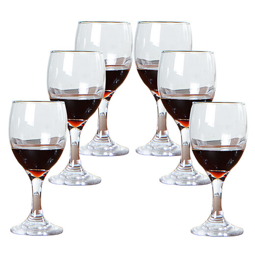 Huirong Tongda red wine glass set goblet glass household white wine glass wine six pieces (about 2 and a half)