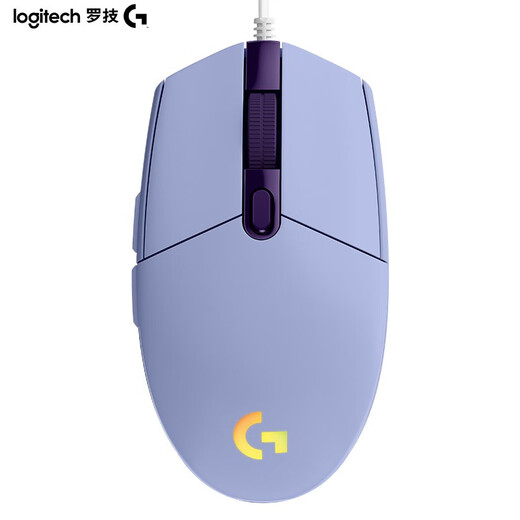 Logitech (G) G102 wired gaming mouse lilac RGB lighting effect lightweight design chicken mouse cyberpunk 200-8000DPI