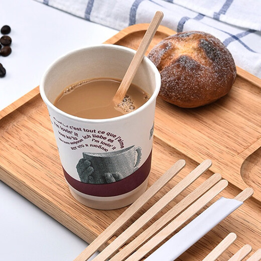Jiamo Stirring Stick Disposable Coffee Stirring Stick Independent Pack Wooden Coffee Stirring Stick 14cm 300 Count